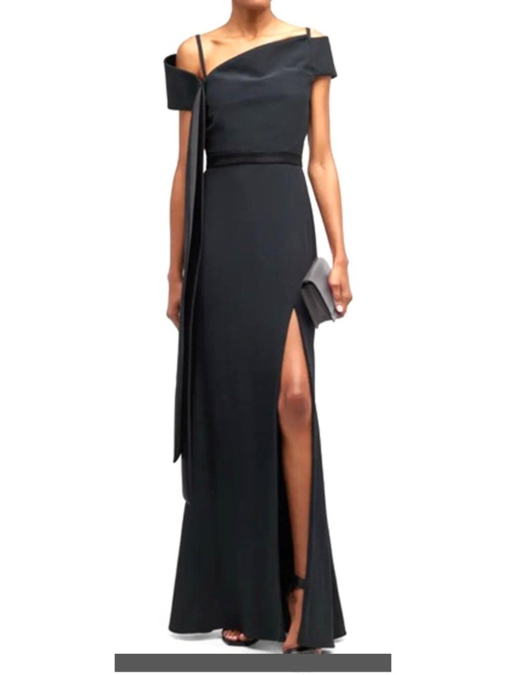 $5690 Alexander Mcqueen Off-Shoulder Gown Evening Maxi Dress Black Size 40, US 4